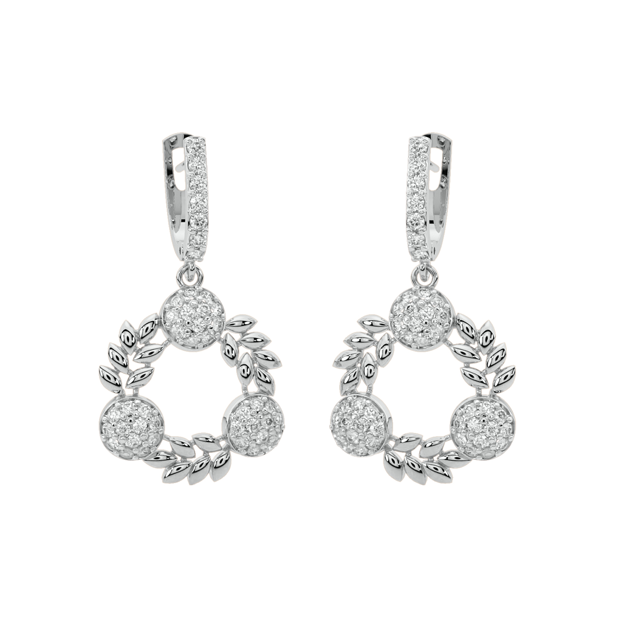 Miron Round Diamond Earrings